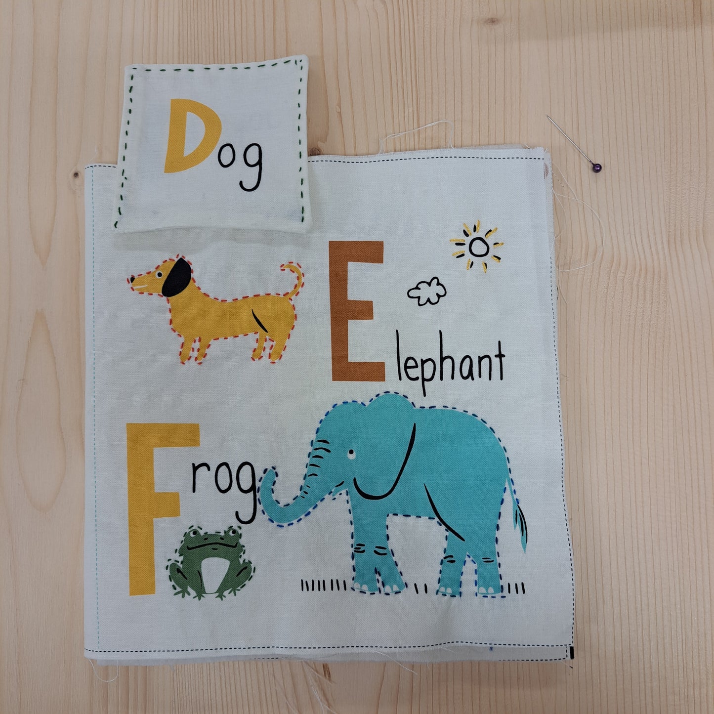 Anleitung Kinderbuch Panel ABC mit Tieren
