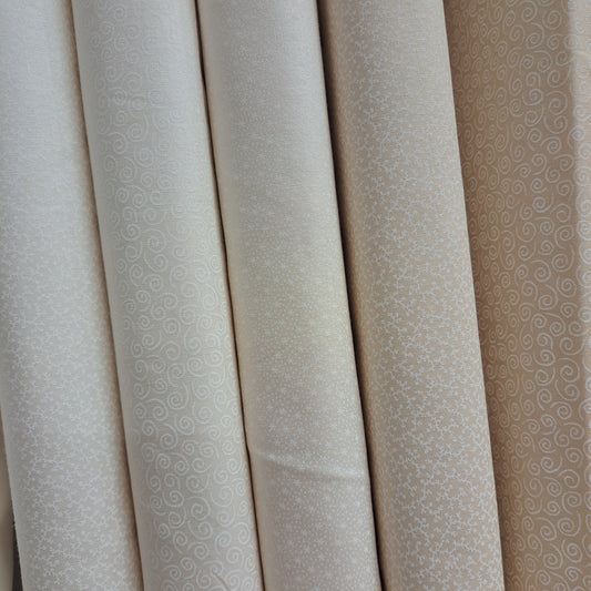 Meterstoffe weiss und crème