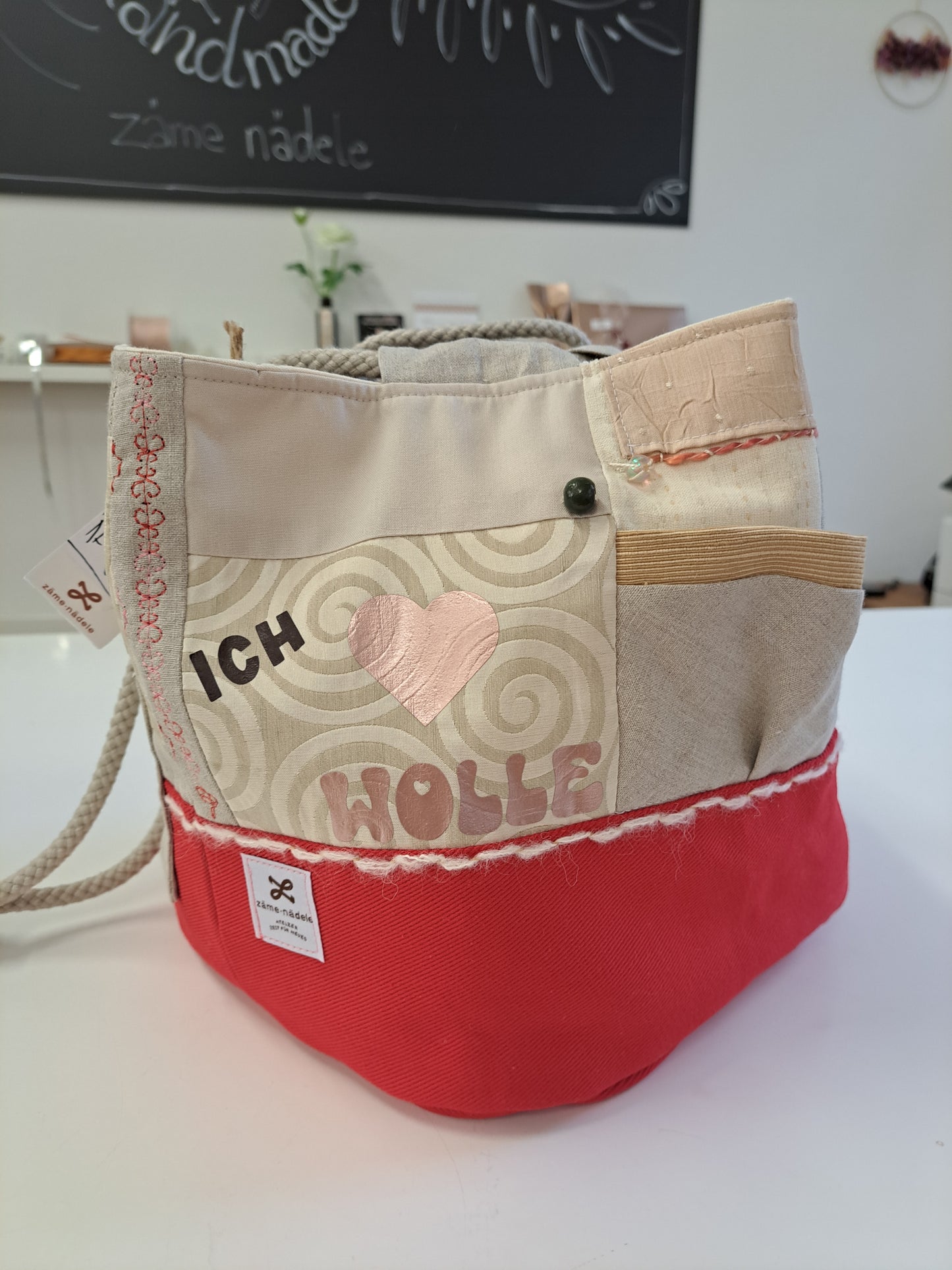 Strick- und Nähbeutel Komebukuro