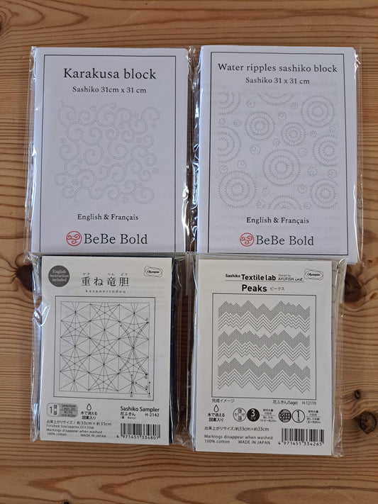 Sashiko Kits Stoffe & Motive